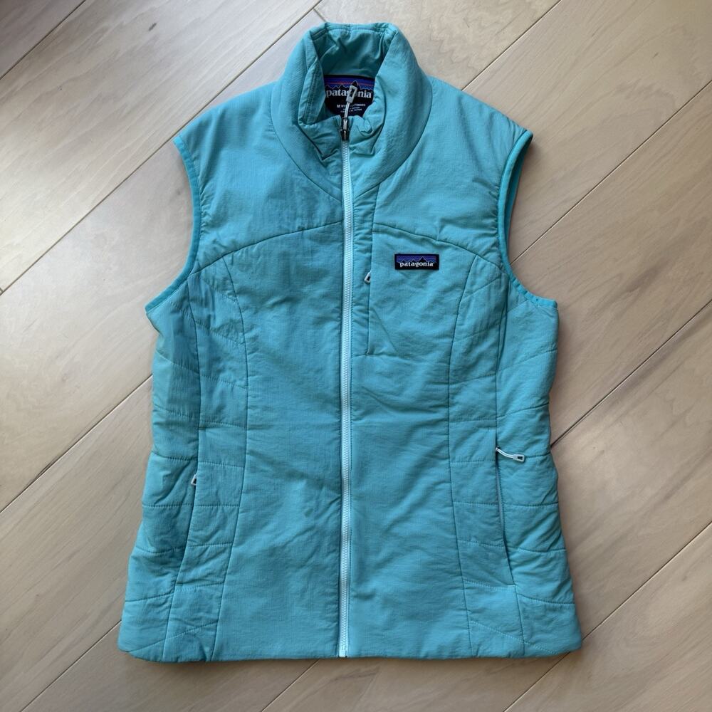 Patagonia Nano Air Vest Women's M Teal Insulated Full Zip Winter Outerwear